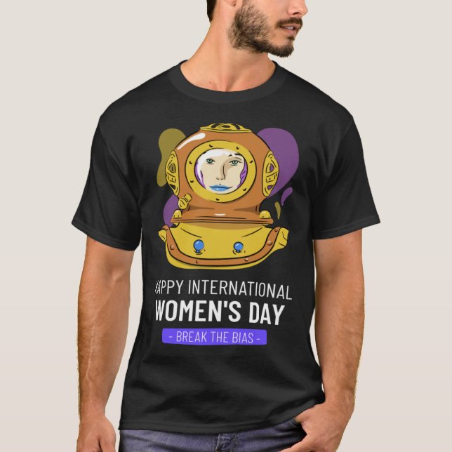 Camiseta Diver International Women s Day Embrace Equity 8 M (Frente)