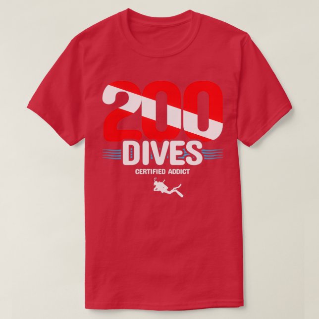 Camiseta Diver Scuba 200 Dives Certificado Desce Scuba D (Frente do Design)