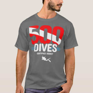 Camiseta Diver Scuba Certificado 500 Dives Scuba Scuba D
