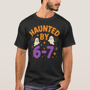 Camiseta Diversão 67 Número 6-7 Dia das Bruxas Assombrado P