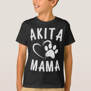 Camiseta Diversão Akita Mama Gift Pet Lover Roupa Dog Akita