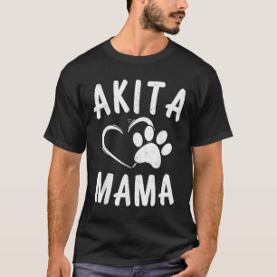 Camiseta Diversão Akita Mama Gift Pet Lover Roupa Dog Akita