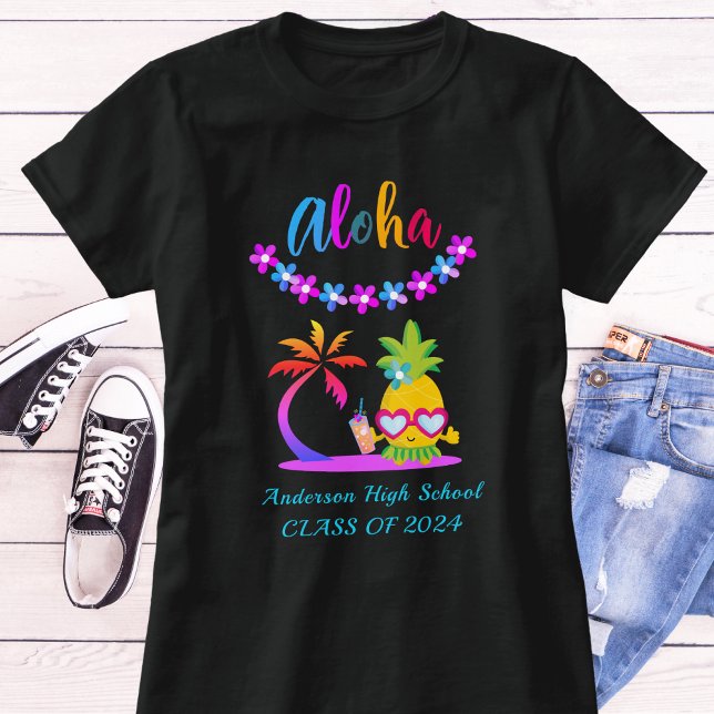 Camiseta Diversão Aloha Tropical Luau Party T-Shirt (Criador carregado)