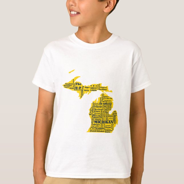 Camiseta Diversão Amarelo e Marinho do Estado Azul das cida (Frente)