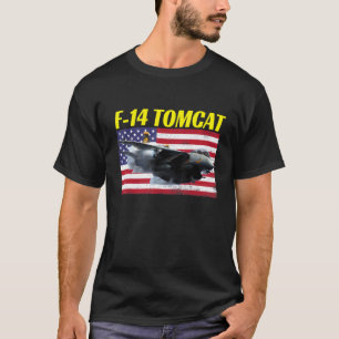 Camiseta Diversão Americana Naval Aviation F 14 Tomcat Em A
