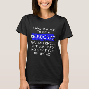 Camiseta Diversão Anti-Liberal Figurino de Halloween Adulto
