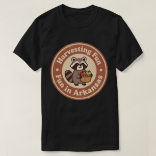 Camiseta Diversão Antiga na Colheita de Guaxinins no Arkans