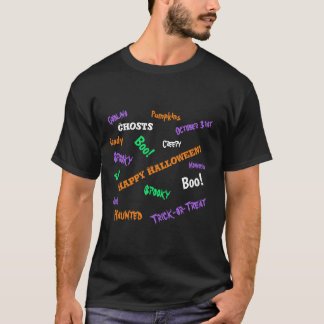 Camiseta Diversão, Assustador Personalizável Feliz Hallowee