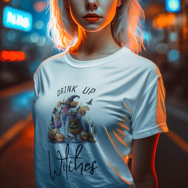 Camiseta Diversão Bebam Bruxas Dia das Bruxas (Criador carregado)