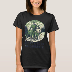 Camiseta Diversão Boba Passada Esquiando Ganhou Filha Filha