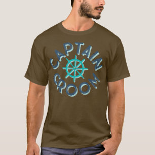 Camiseta Diversão Capitão Groom Náutico Noiva de Casamento