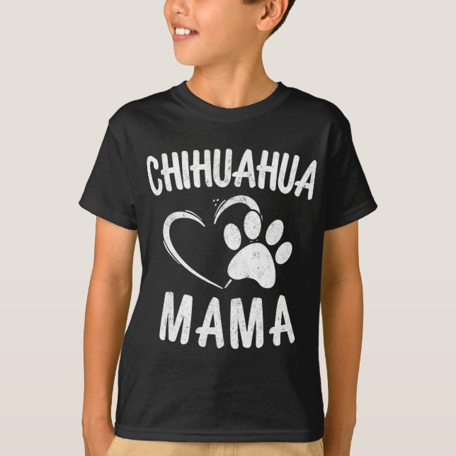 Camiseta Diversão Chihuahua Mama Gift Pet Lover Roupa Dog C (Frente)