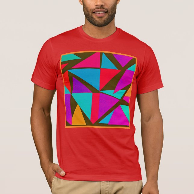 Camiseta Diversão Colorida de Padrão (Frente)