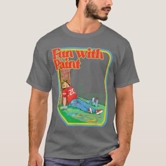 Camiseta Diversão com Pintura Engraçado Hilário Jogo Infant