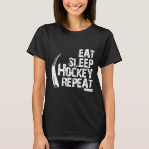 Camiseta Diversão Coma Sono Repetite De Hóquei No Gelo Pres