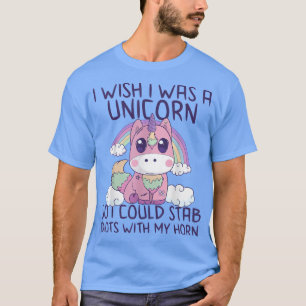 Camiseta Diversão Creepy Kawaii Pastel Gótico Unicorn Cute 