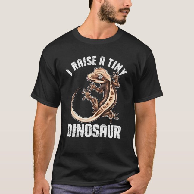 Camiseta Diversão Crestada Gecko Eyelash Lizard Reptile Her (Frente)