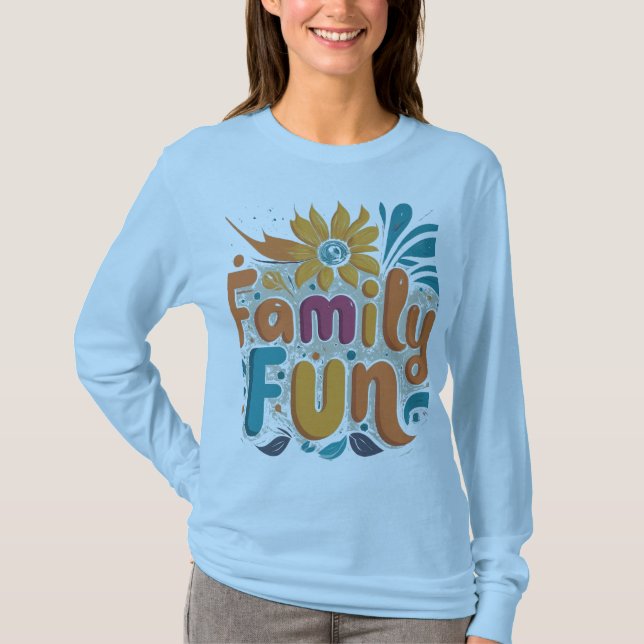 Camiseta Diversão da família (Frente)