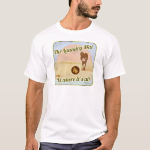 Camiseta Diversão da roupa de lavar Mat Goofy Slogan de Ca