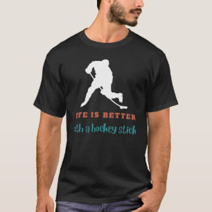 Camiseta Diversão da vara: Lifes Fresca com um palito de hó