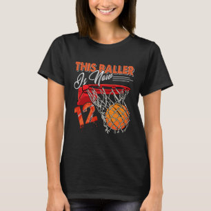 Camiseta Diversão De Basquete De Aniversário De 12 12 Anos
