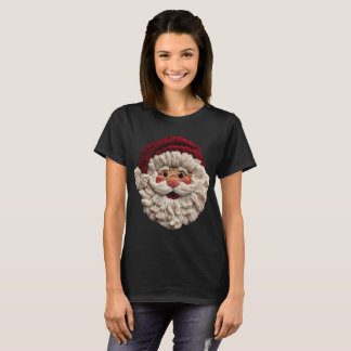 Camiseta Diversão de Feriado - Papai Noel de Falso Fio 