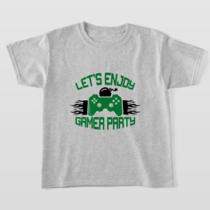 Camiseta diversão de festas de jogadores