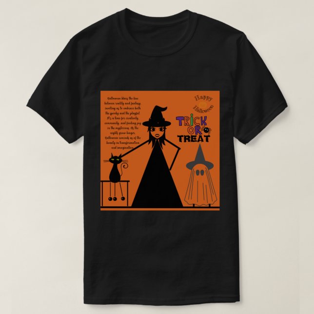 Camiseta Diversão de Halloween (Frente do Design)