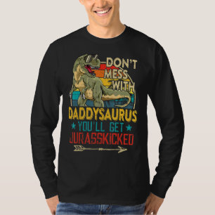 Camiseta Diversão de Menores Pai angustiado Dinossauro Rex