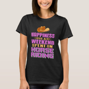 Camiseta Diversão de Montaria de Cavalos de Fim de Semana F