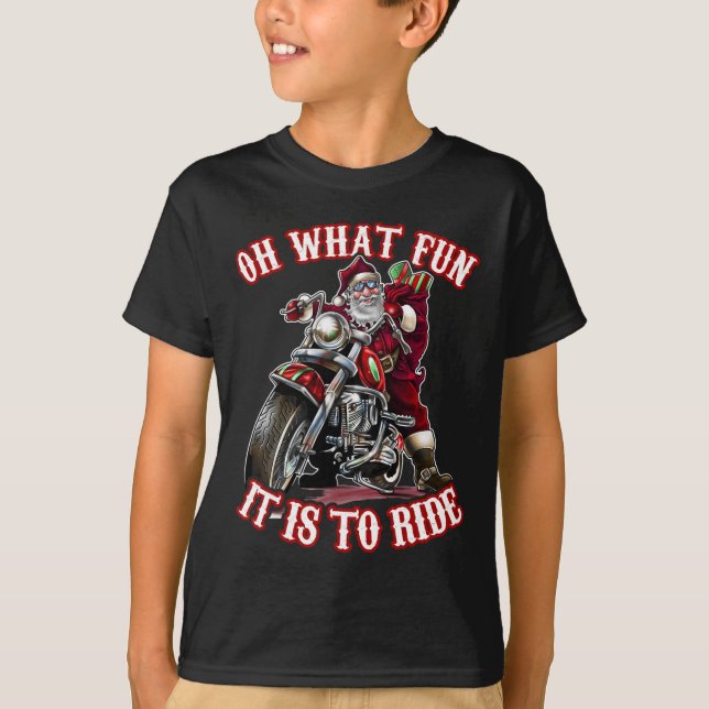 Camiseta Diversão de motocicletas Vovô Papais noeis Cavalei (Frente)