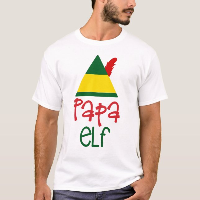 Camiseta Diversão de Natal do Papa Elf (Frente)