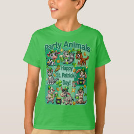Camiseta Diversão de Patrick e "Animais de Festa" Adoráveis