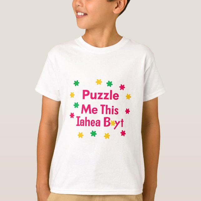 Camiseta Diversão De Quebra-cabeça Para Mim No Primeiro Dia (Frente)