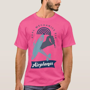 Camiseta Diversão de técnicos de aeronaves mecânicas de avi
