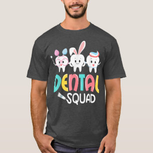 Camiseta Diversão Dental Squad Bunny Teeth Dentist Higiene