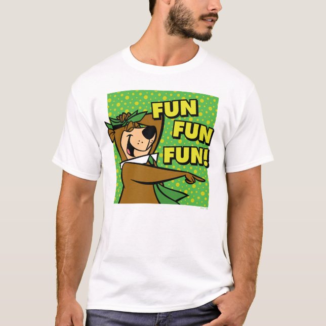 Camiseta Diversão divertida do Yogi Bear (Frente)