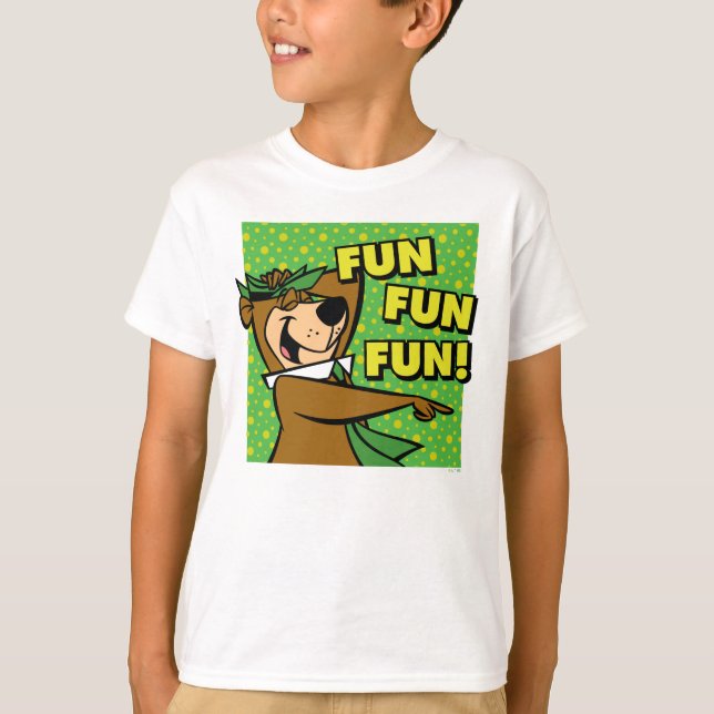 Camiseta Diversão divertida do Yogi Bear (Frente)