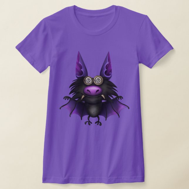 Camiseta Diversão do Bobo de Bat do Açúcar de Halloween (Postura )