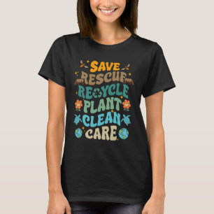 Camiseta Diversão do Dia da Terra Economize o Reciclar de E