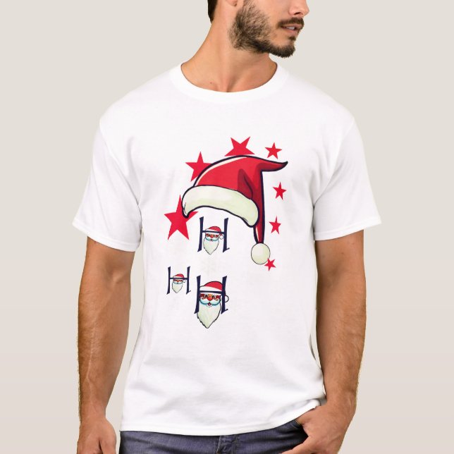 Camiseta 🎅 Diversão do estilo Ho Ho T-Shirt perfeita para  (Frente)