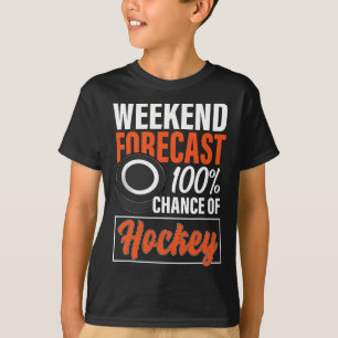 Camiseta Diversão do Hockey Amantes do Fim de Semana Previs