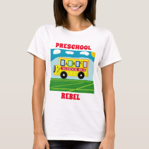 Camiseta Diversão do ônibus escolar Rebel School