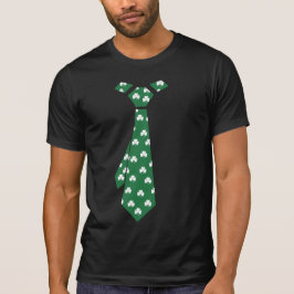 Camiseta Diversão do Shamrock Pattern Faux Tie Rua. Dia de