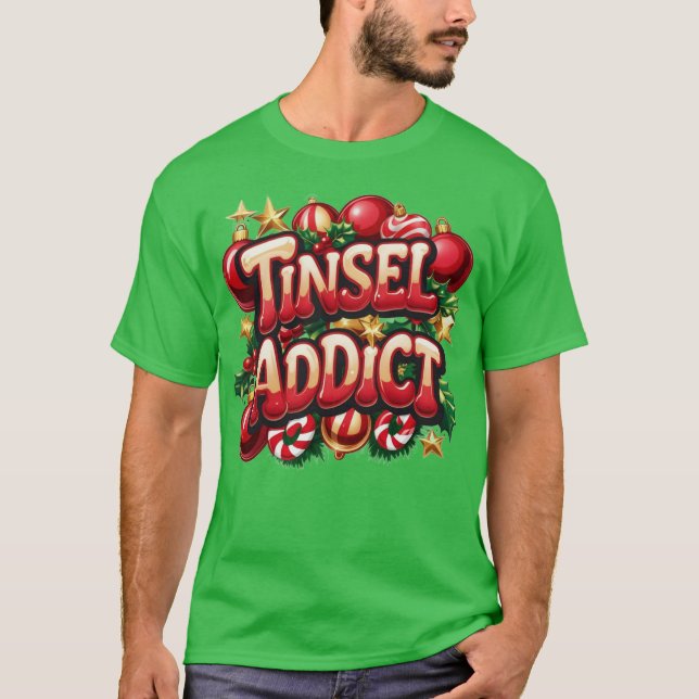 Camiseta Diversão do viciado em Tinsel (Frente)