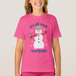 Camiseta Diversão e Elegância É Tudo Legal Homem de Neve De