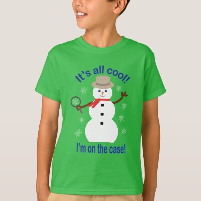 Camiseta Diversão e Rico É tudo Legal Detetive Snowman (Frente)
