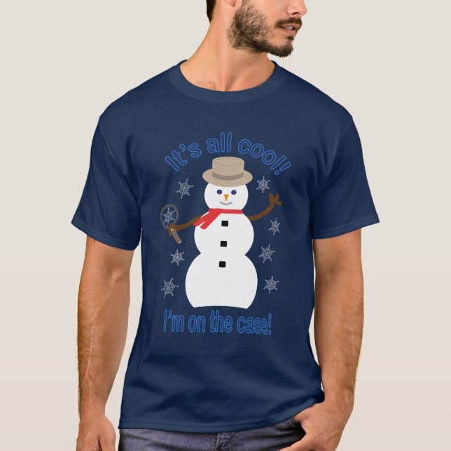 Camiseta Diversão e Rico É tudo Legal Detetive Snowman (Frente)