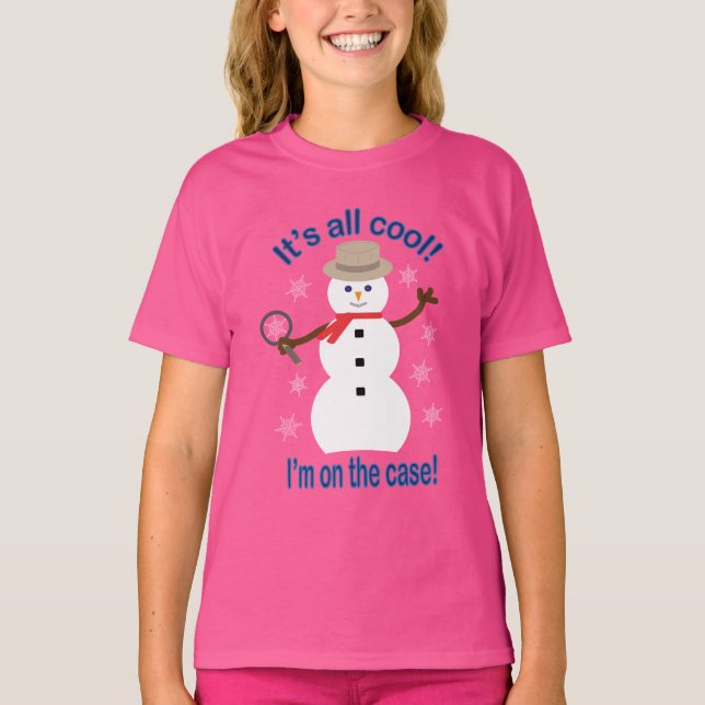 Camiseta Diversão e Rico É tudo Legal Detetive Snowman (Frente)