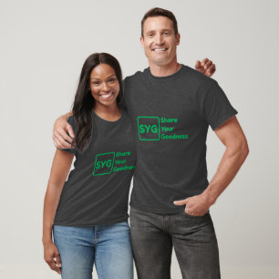 Camiseta Diversão e tendências "Compartilhe sua bondade"